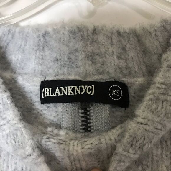 BLANK NYC Gray Wool Floral Embroidered Sweater - Picture 6 of 9